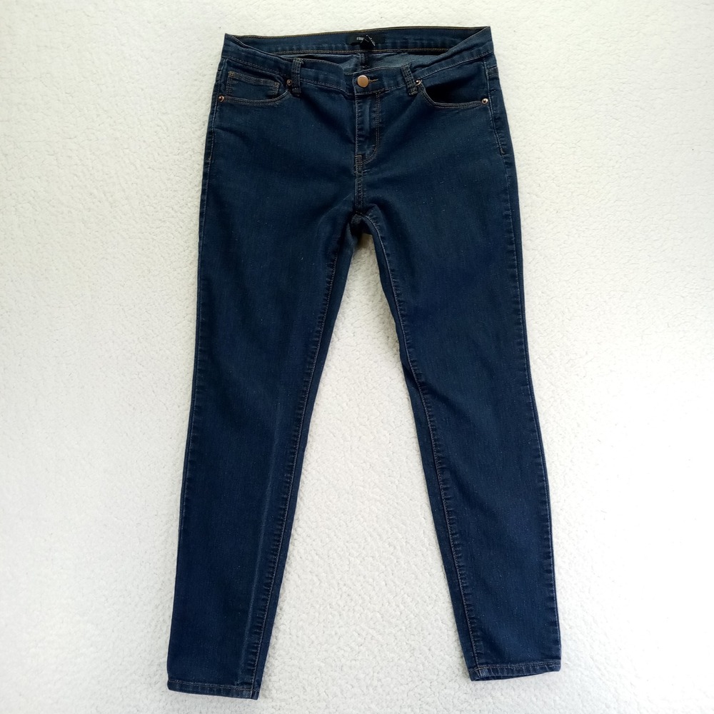 Forever 21 Womens Dark Wash‎ Skinny Jeans Size 30 Blue Stretch Denim Mid Rise